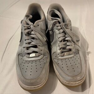 Nike Men's Gray Air Force One Sneakers